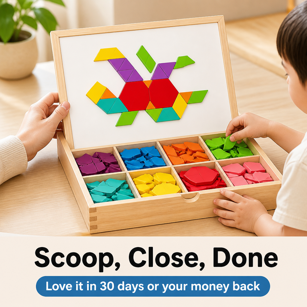 VivaBuilds™ — Build, Count & Create on a Magnetic Board That Holds Their Focus