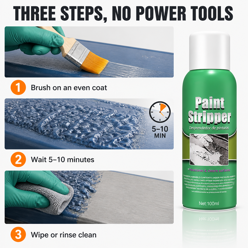 PeelPro™ — Strip Old Paint Off Metal, Wood & Car Panels in Minutes | Brush Included