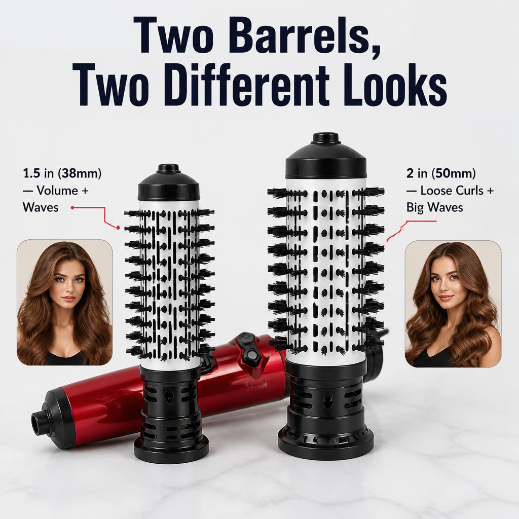 LuxeCurl™ — Style Volume and Curls Hands-Free With Two Swappable Barrels