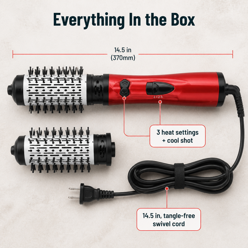 LuxeCurl™ — Style Volume and Curls Hands-Free With Two Swappable Barrels