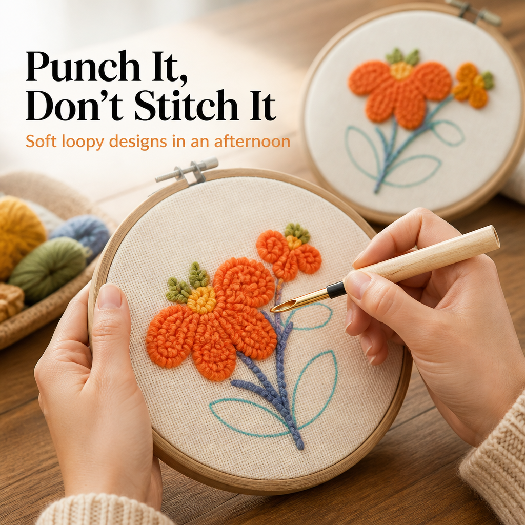 StitchMaster Pro™ — Punch Soft, Loopy Embroidery That Holds in Half the Time