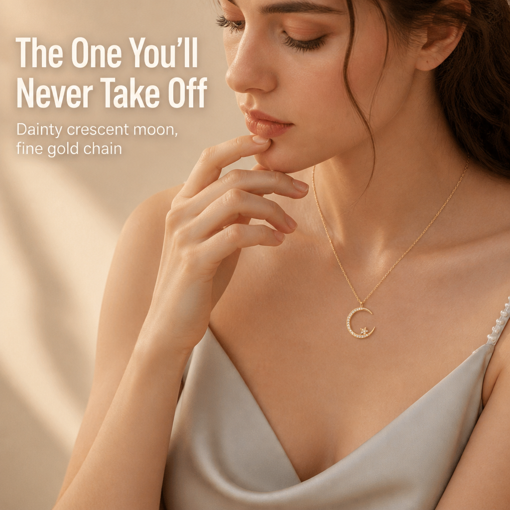 LumaRadiance™ — Layer the Dainty Crescent Moon Necklace That Goes With Everything