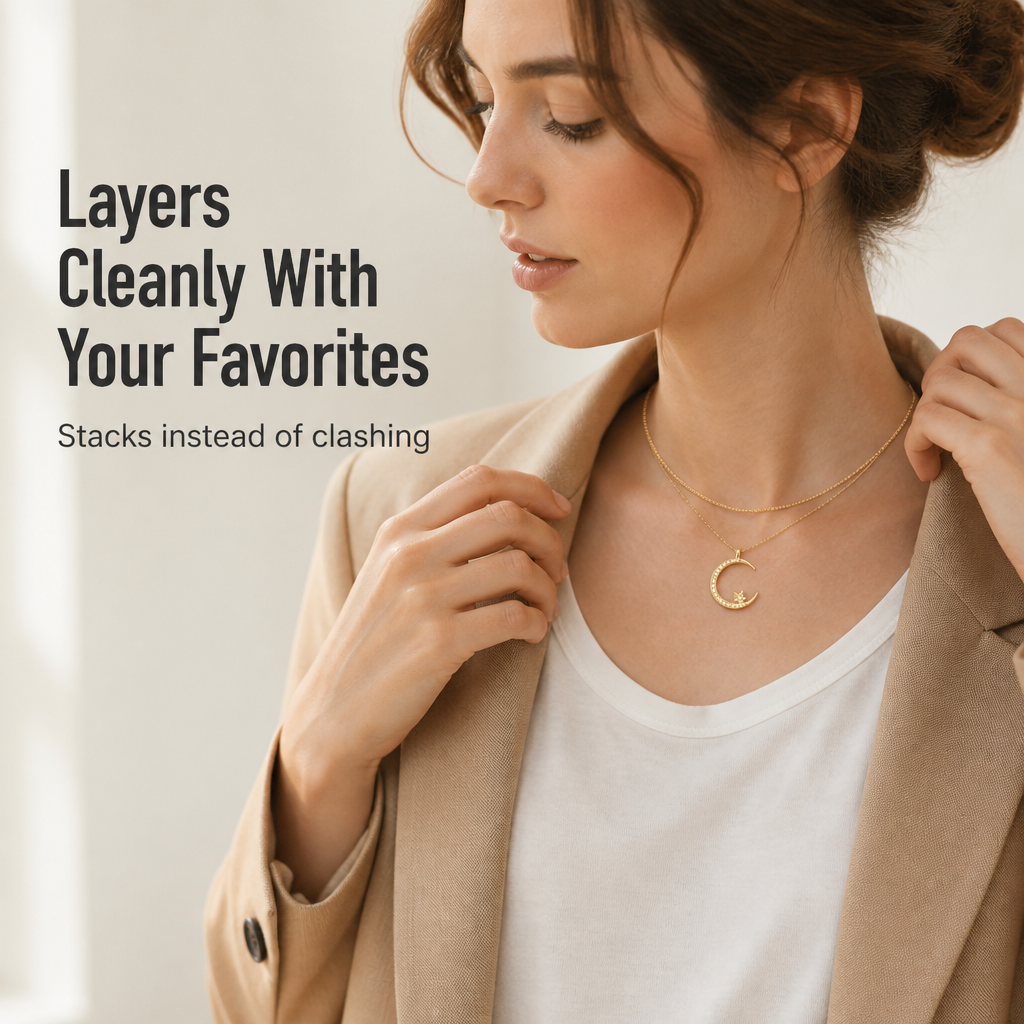 LumaRadiance™ — Layer the Dainty Crescent Moon Necklace That Goes With Everything
