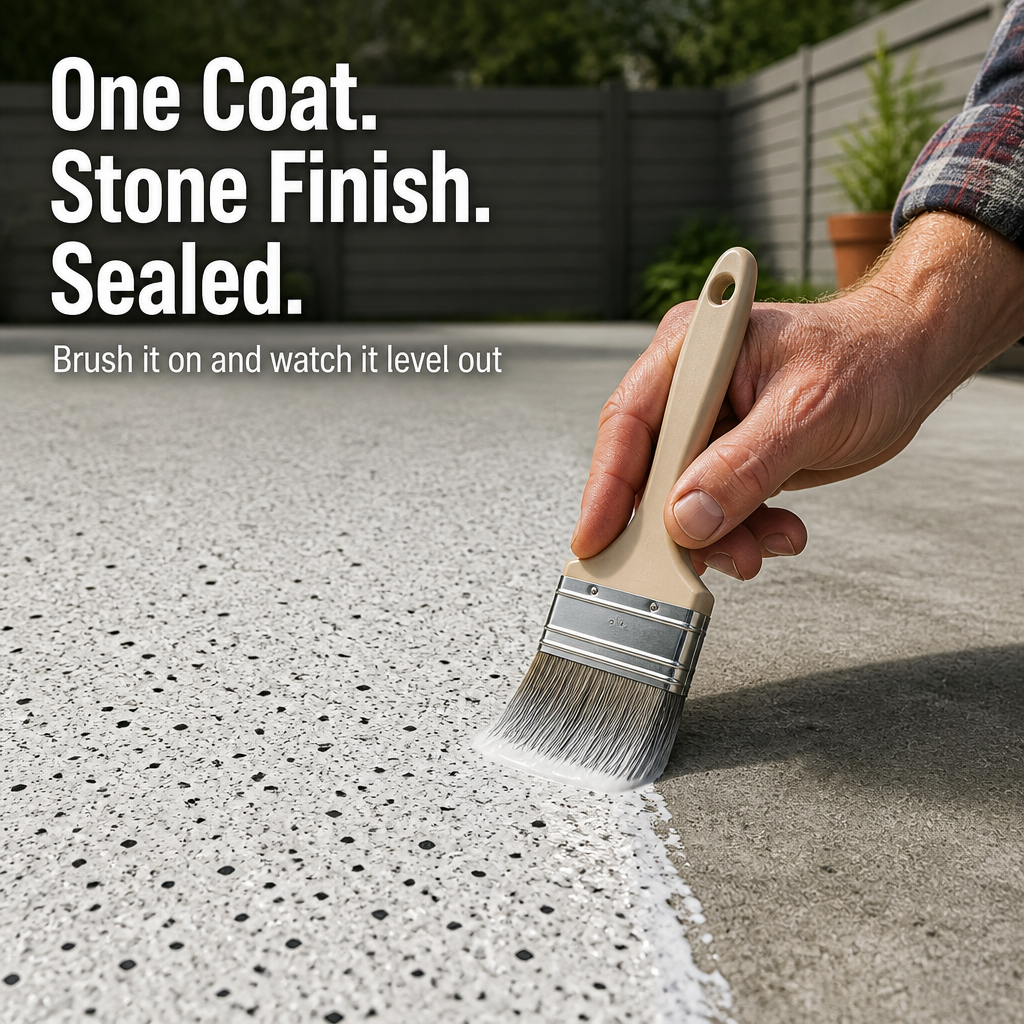 TitanStone™ — Seal Cracked Surfaces in One Coat With a Waterproof Stone Finish