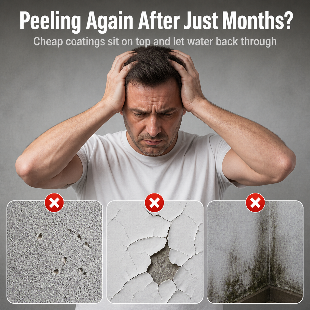 TitanStone™ — Seal Cracked Surfaces in One Coat With a Waterproof Stone Finish