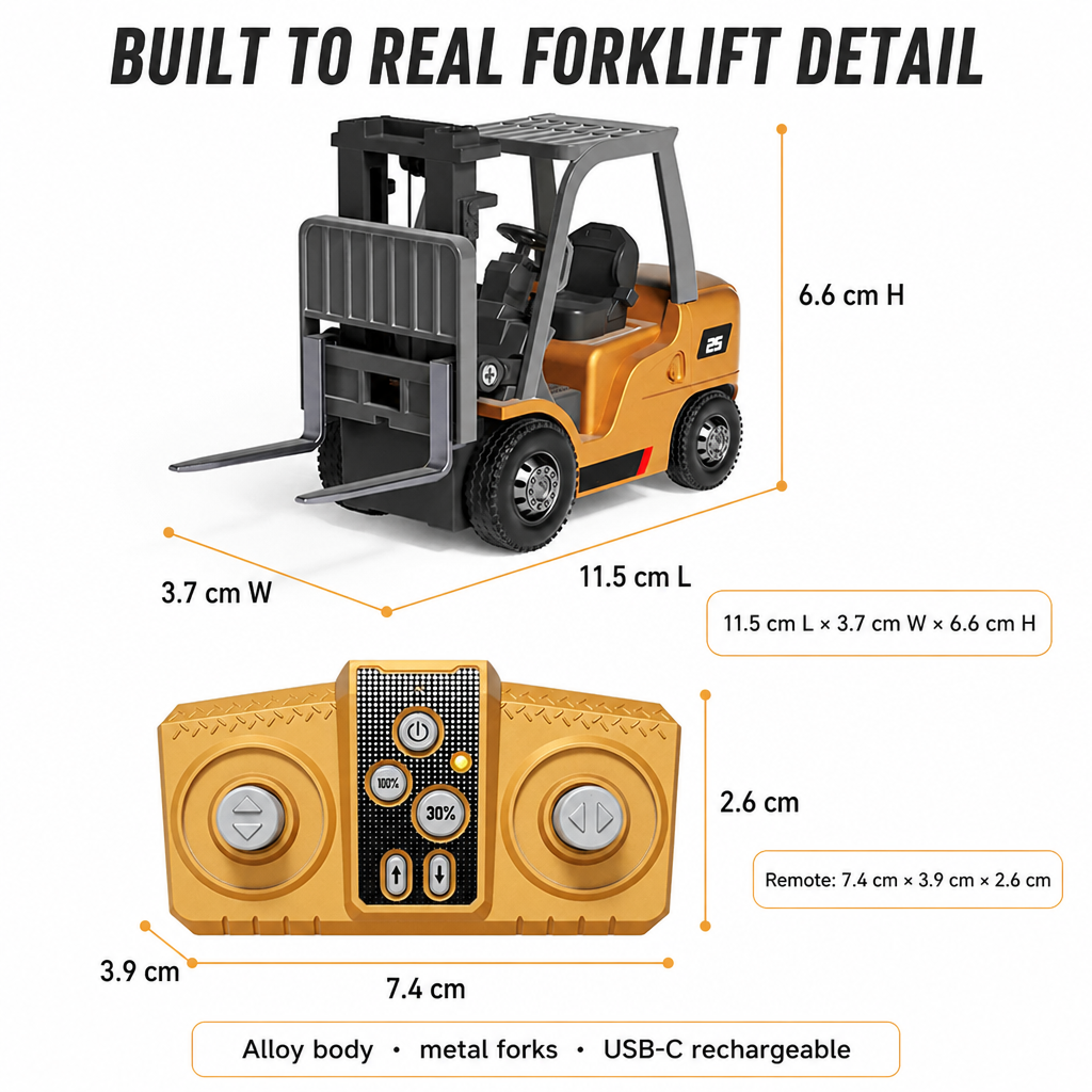 TurboLift™ — Drive, Lift & Tow a Working Mini Forklift Right on Your Desk