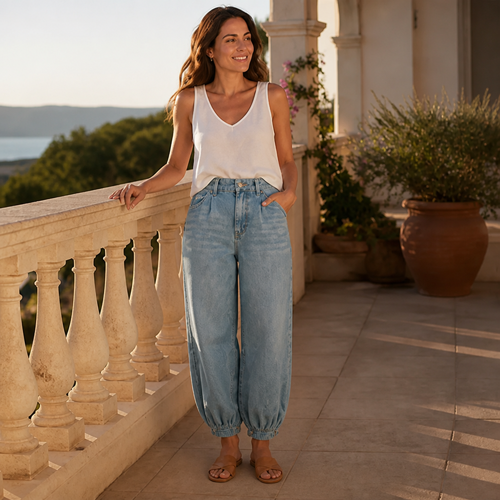 Vérova™ – High-Rise Wide-Leg Vintage Jeans with No-Gap Waist