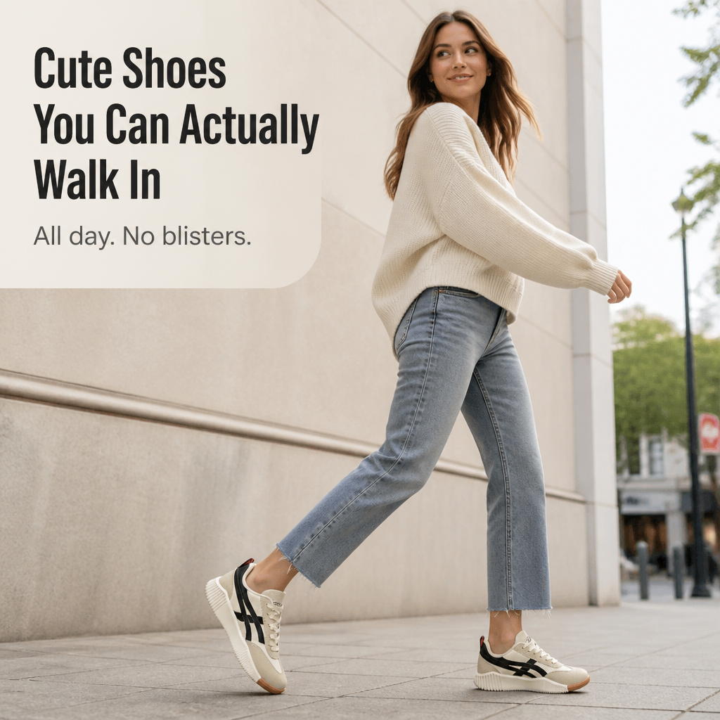 StepZen™ — Walk All Day In Cushioned Cream Sneakers That Match Everything