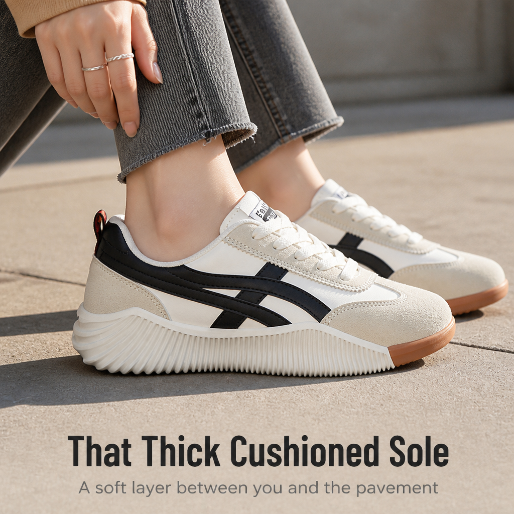 StepZen™ — Walk All Day In Cushioned Cream Sneakers That Match Everything
