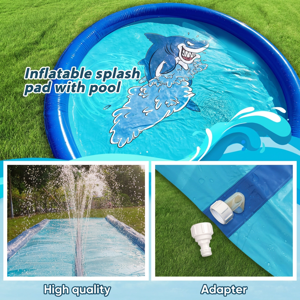 Extended Water Slide for Backyard Fun with Safety Rails and 2 Bodyboards