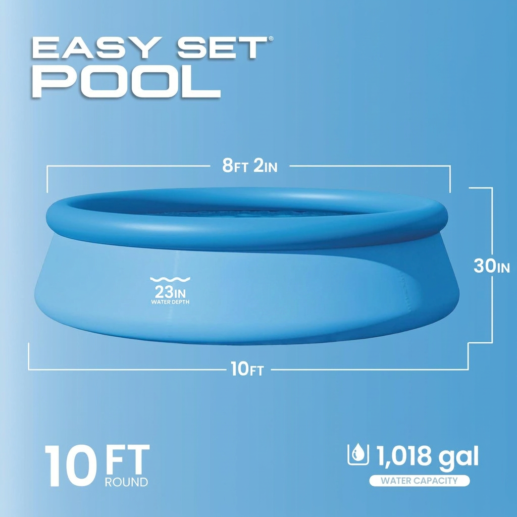 Inflatable Ring Swimming Pool for Family Fun in the Backyard
