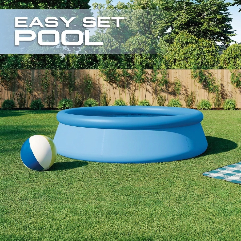 Inflatable Ring Swimming Pool for Family Fun in the Backyard