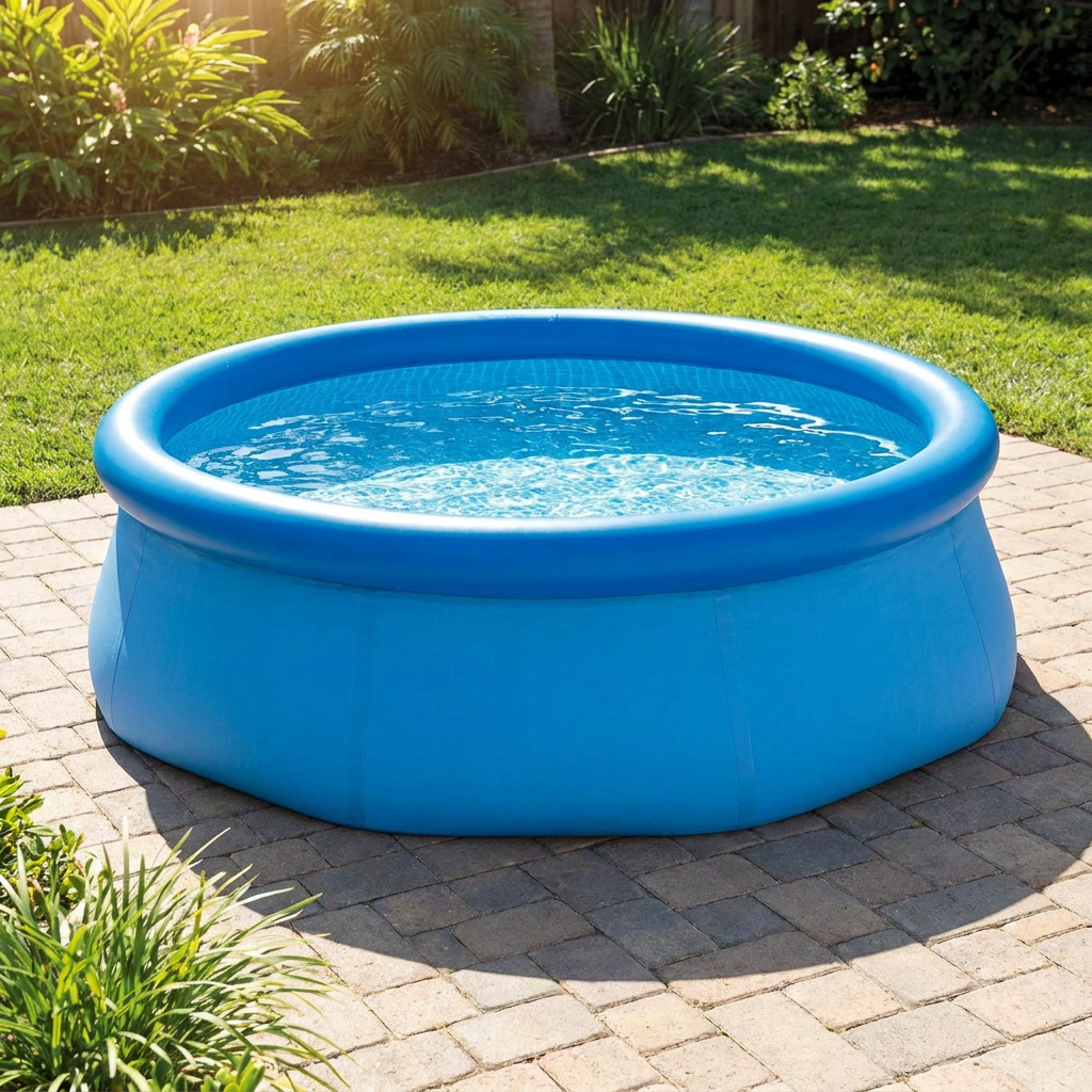 Inflatable Ring Swimming Pool for Family Fun in the Backyard