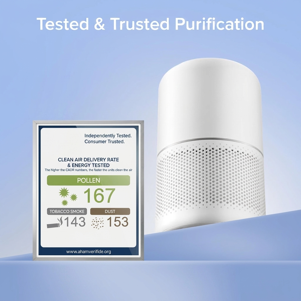 Quiet Sleep Mode Air Purifier with H13 True HEPA for Large Spaces