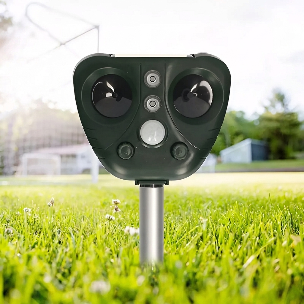 Motion-Activated Solar Bird Deterrent – Waterproof Ultrasonic Repeller with LED for Gardens and Crops