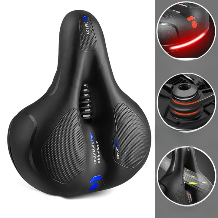 Ventilated Bicycle Seat with Shock Absorption and Ergonomic Design