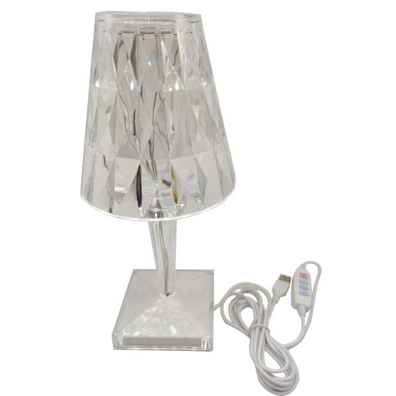 Crystal LED Desk Lamp with Diamond-Style Shade