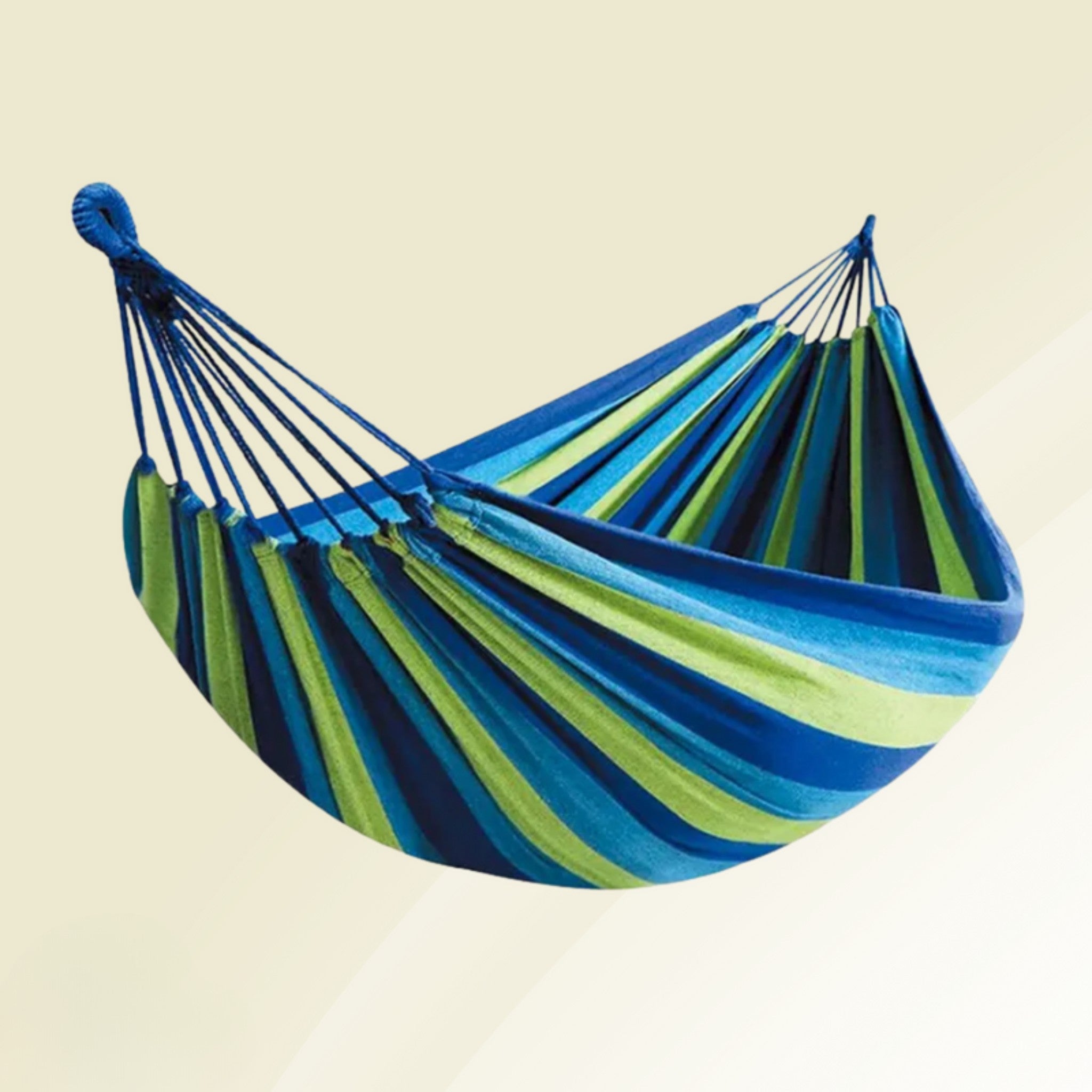 Foldable Cotton Hammock for Outdoor Use in Garden and Balcony