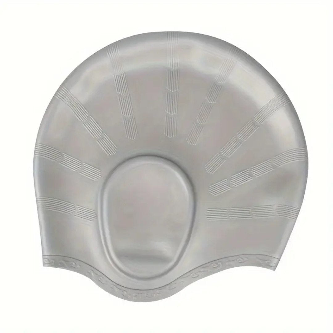 Waterproof Silicone Swim Cap for Long Hair with Ear Protection