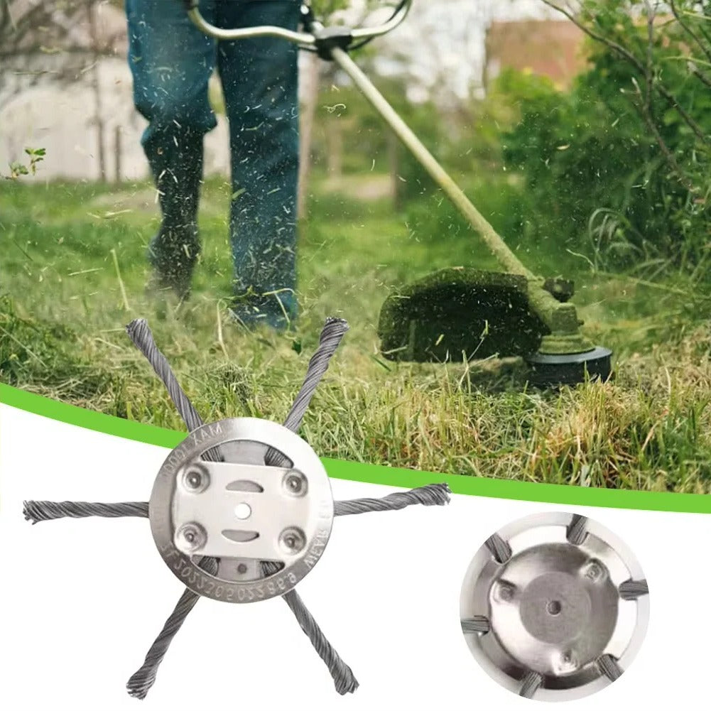 6-Inch Wire Brush Cutting Head for Battery Grass Trimmers