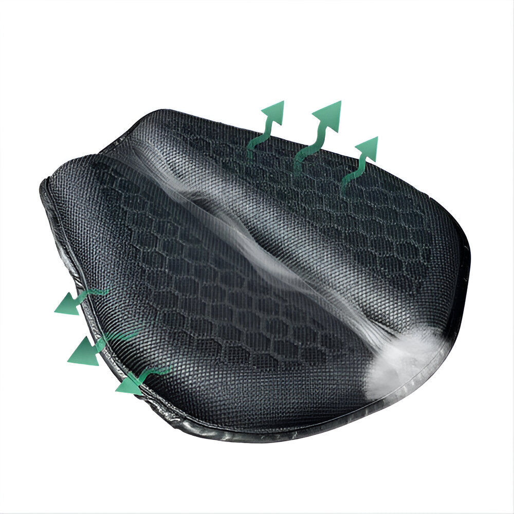 Cooling Saddle Pad for Motorcycles – Gel Seat Cushion for Pressure Relief