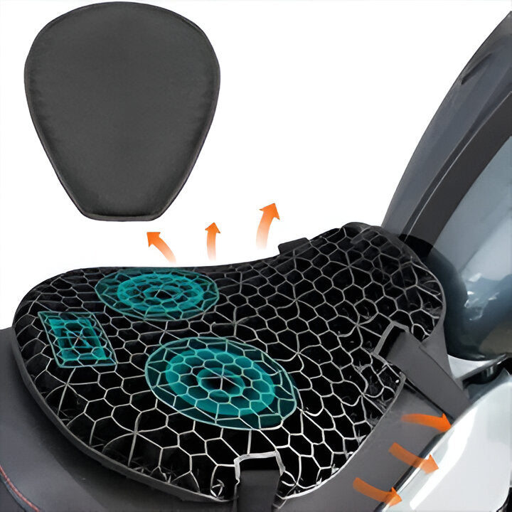 Cooling Saddle Pad for Motorcycles – Gel Seat Cushion for Pressure Relief