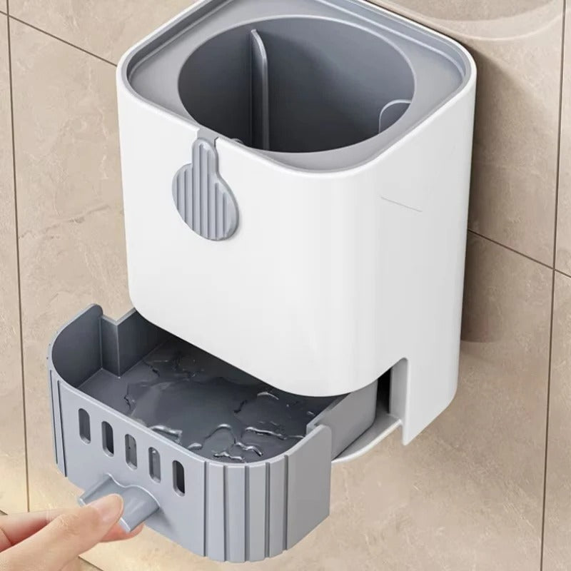Toilet Brush with Modern Holder and Wall-Mounted Flexi Handle