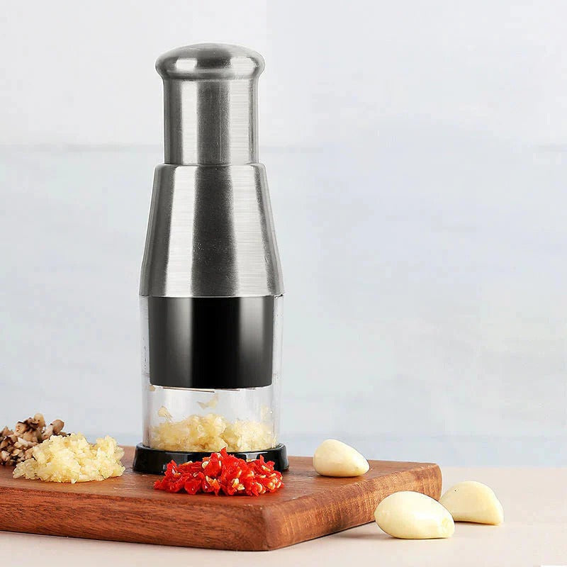 Stainless Steel Blade Garlic Cutter – Compact Kitchen Tool
