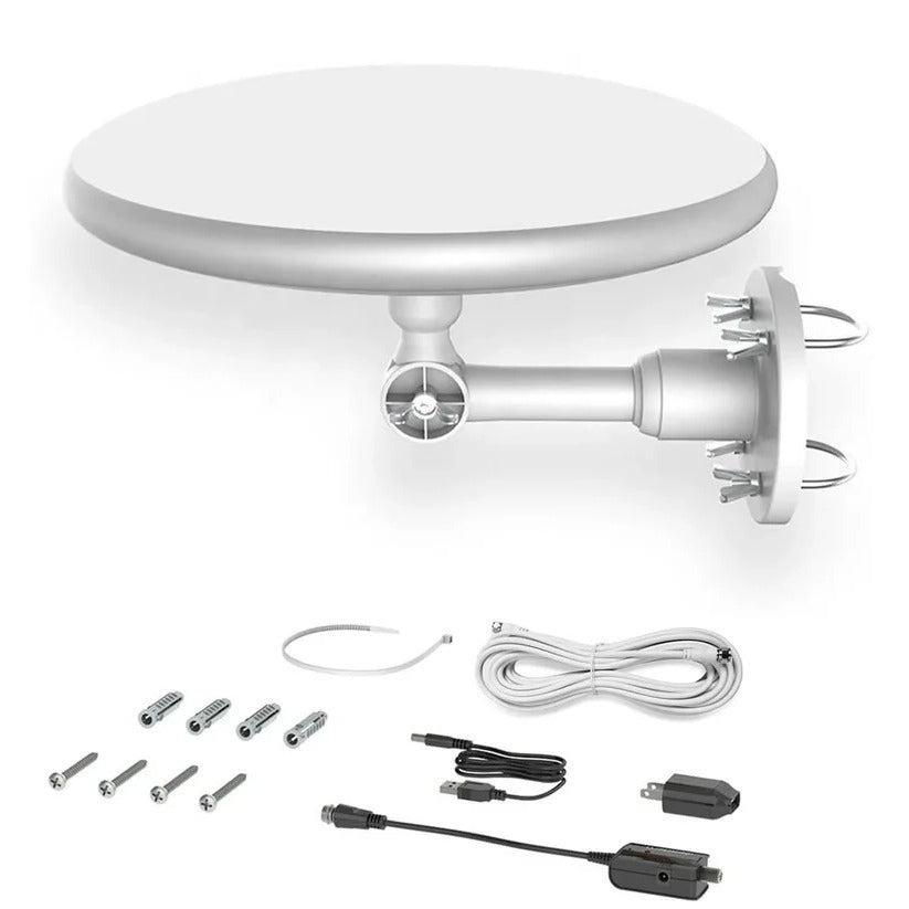 Outdoor HD TV Antenna with Enhanced Range for High-Gain Reception