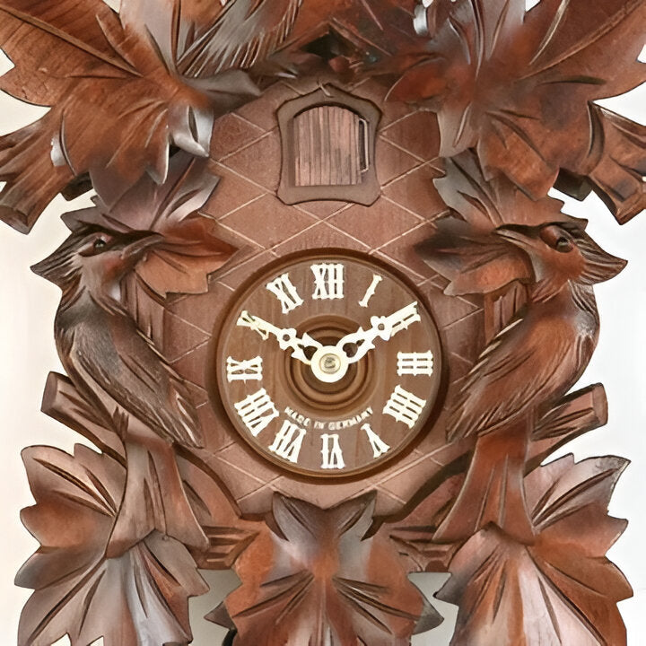 Retro Wooden Style Wall Clock with Cuckoo Mechanism