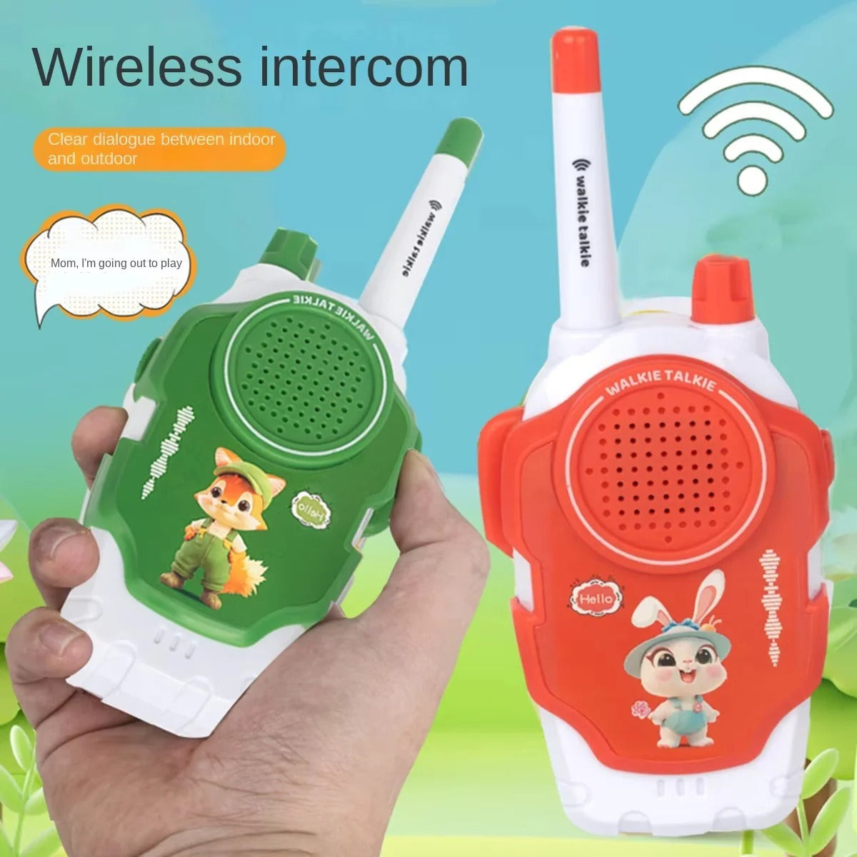 Two Mini Walkie Talkies for Kids - Set of 2