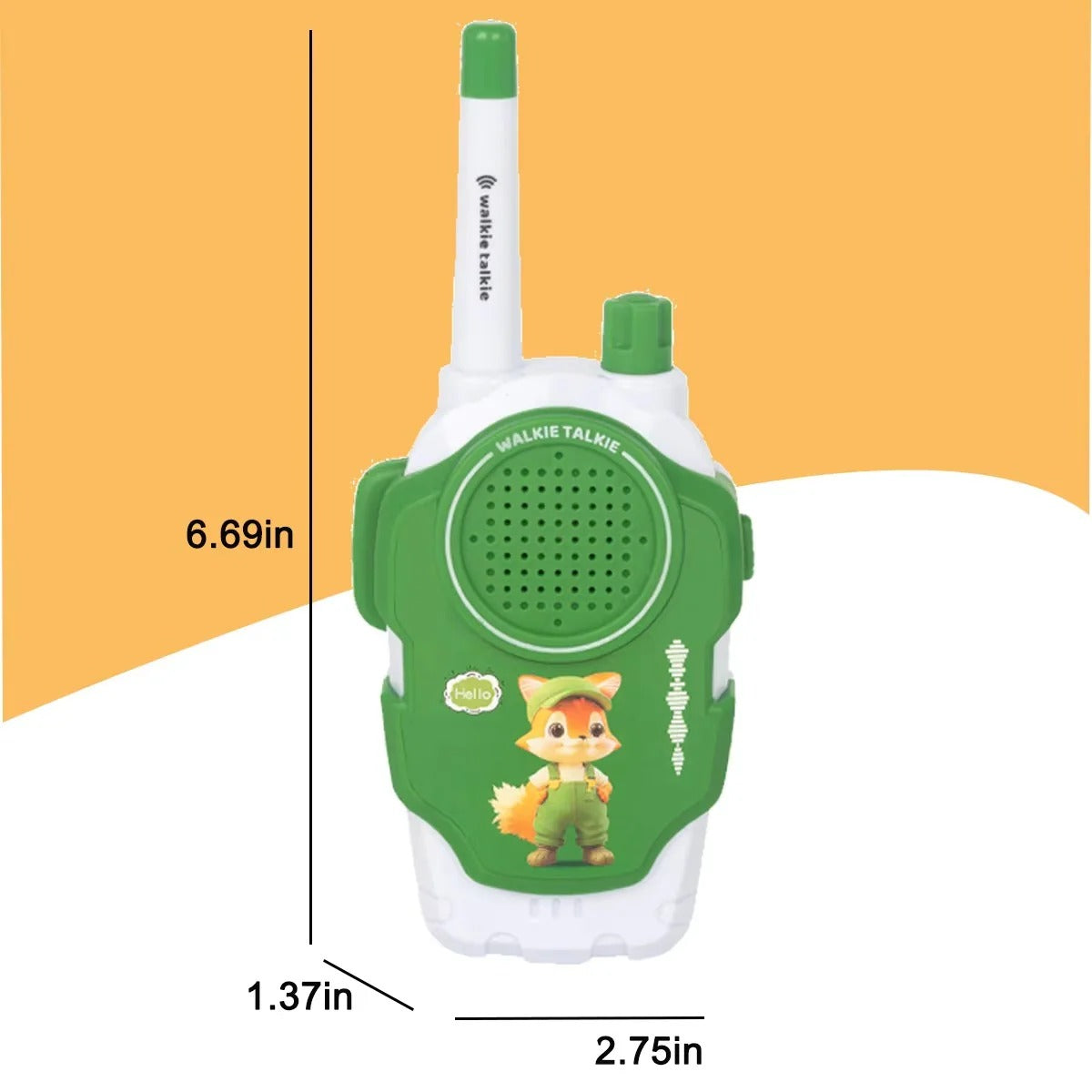 Two Mini Walkie Talkies for Kids - Set of 2