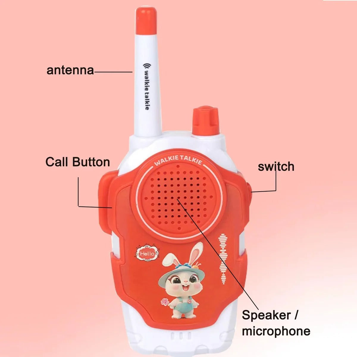 Two Mini Walkie Talkies for Kids - Set of 2
