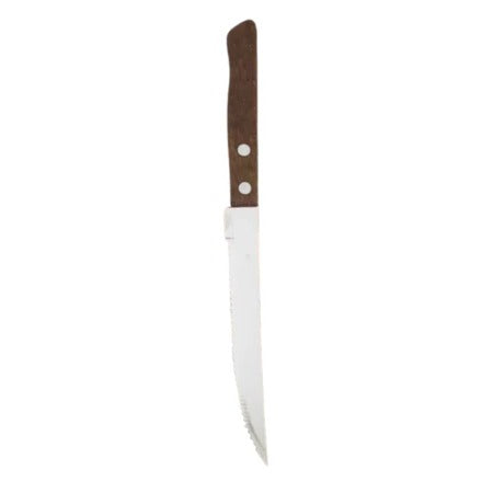 Wooden Handle Steak Knives in Stainless Steel Set