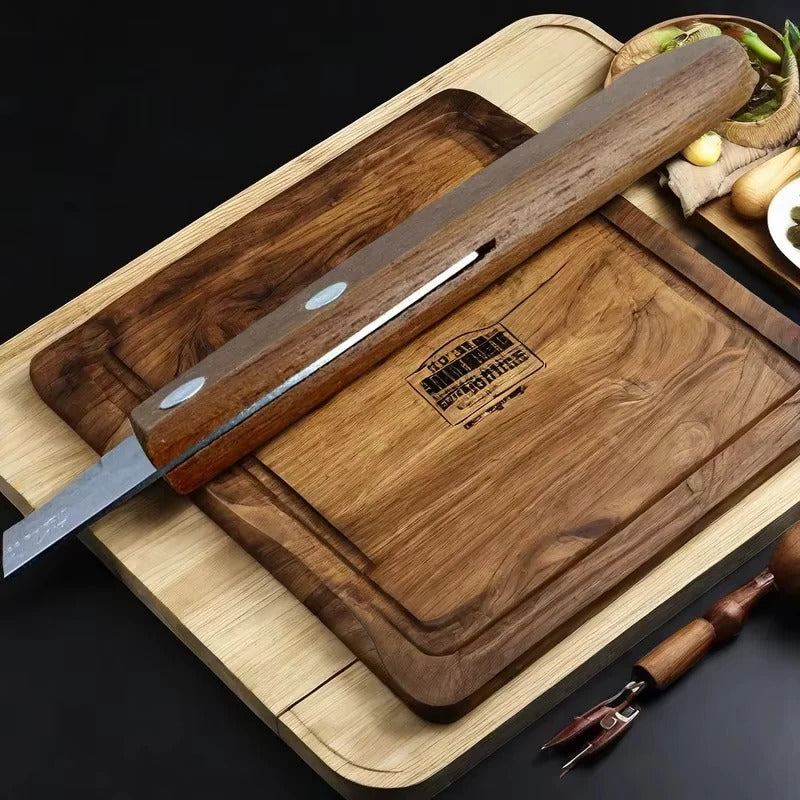 Wooden Handle Steak Knives in Stainless Steel Set