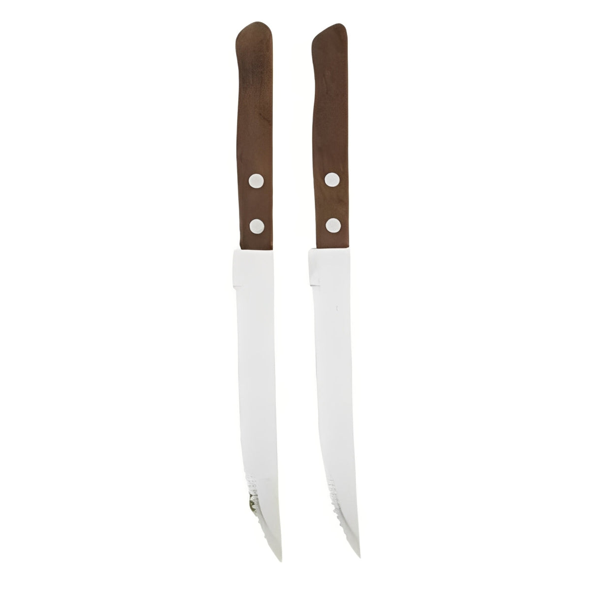 Wooden Handle Steak Knives in Stainless Steel Set