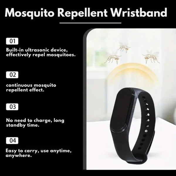 Wristband Mosquito Repellent with Ultrasonic Technology for Indoor/Outdoor
