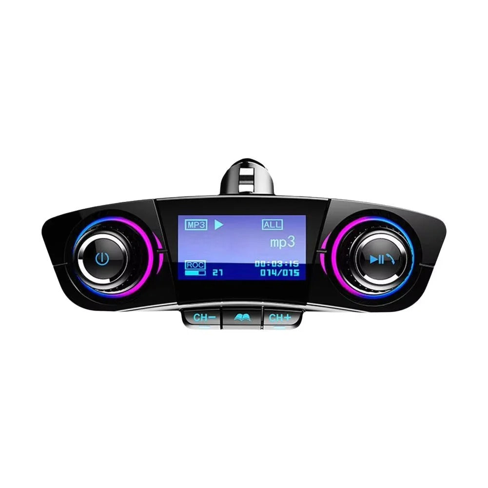 Car Radio Transmitter with Bluetooth 5.0, LED Screen, Dual USB Ports