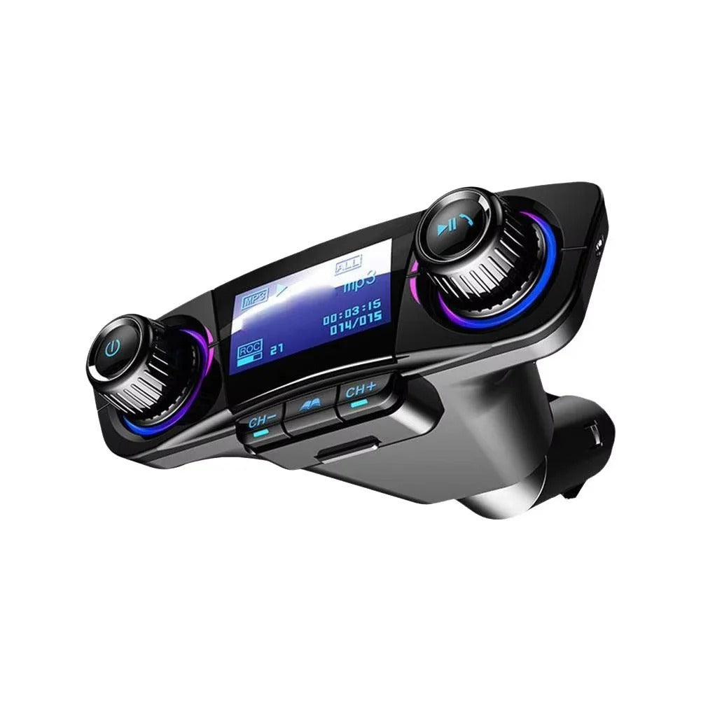 Car Radio Transmitter with Bluetooth 5.0, LED Screen, Dual USB Ports