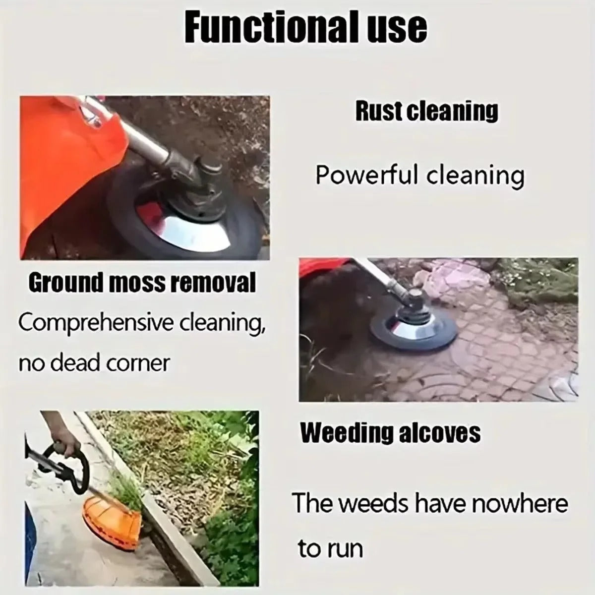 Weed Trimmer Head with Steel Wire - 6" and 8" Brush Cutter Blade