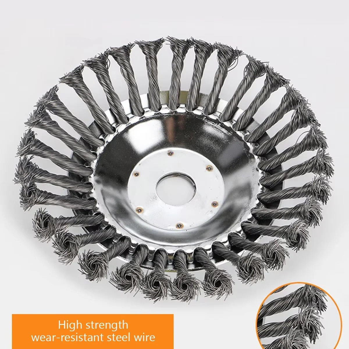 Weed Trimmer Head with Steel Wire - 6" and 8" Brush Cutter Blade