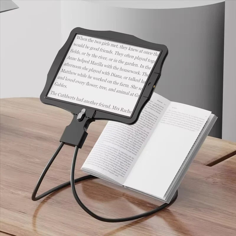 LED Magnifying Glass with 5X Zoom Lens – Hands-Free Design