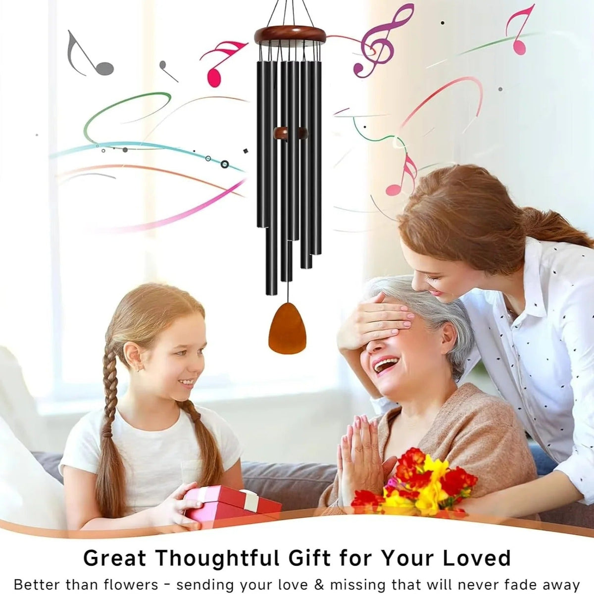 Outdoor Hanging Wind Chimes in Aluminum and Wood Materials
