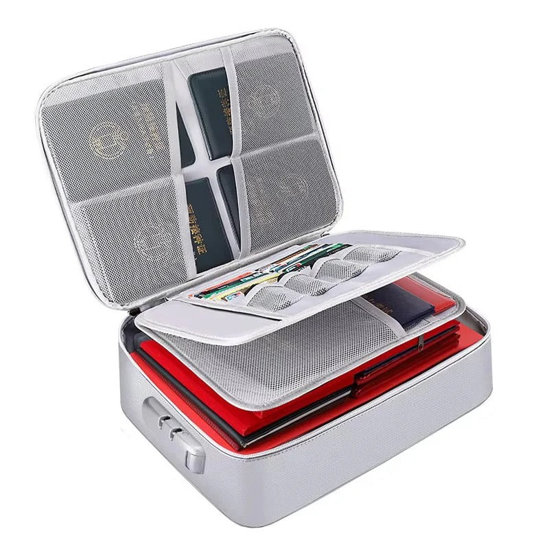Document Organizer for Travel with Zipper and Various Compartments