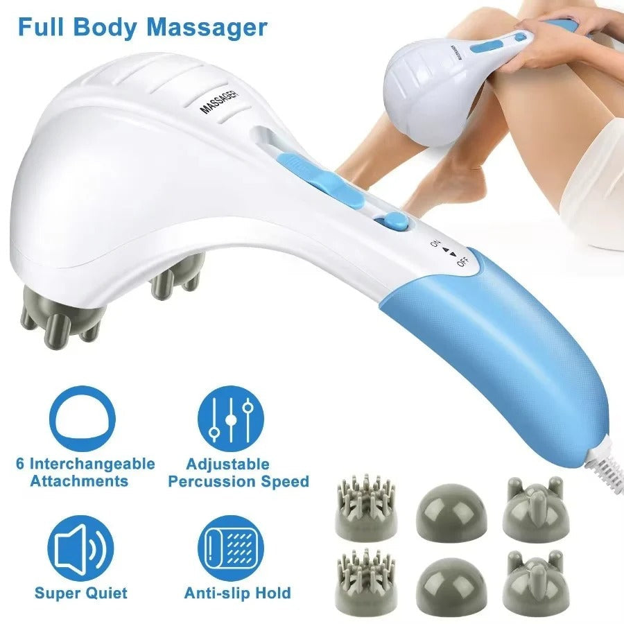 Percussion Massager with Dual Vibration and Adjustable Speed Control