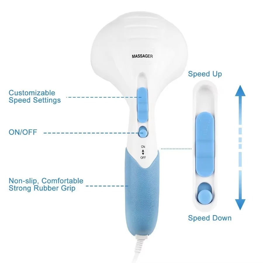Percussion Massager with Dual Vibration and Adjustable Speed Control