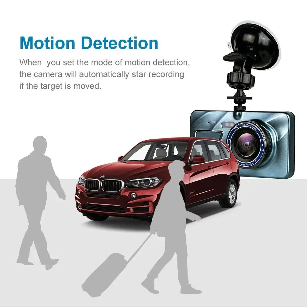 1080P Night Vision Dual Lens Dash Cam for Front and Rear with Loop Recording