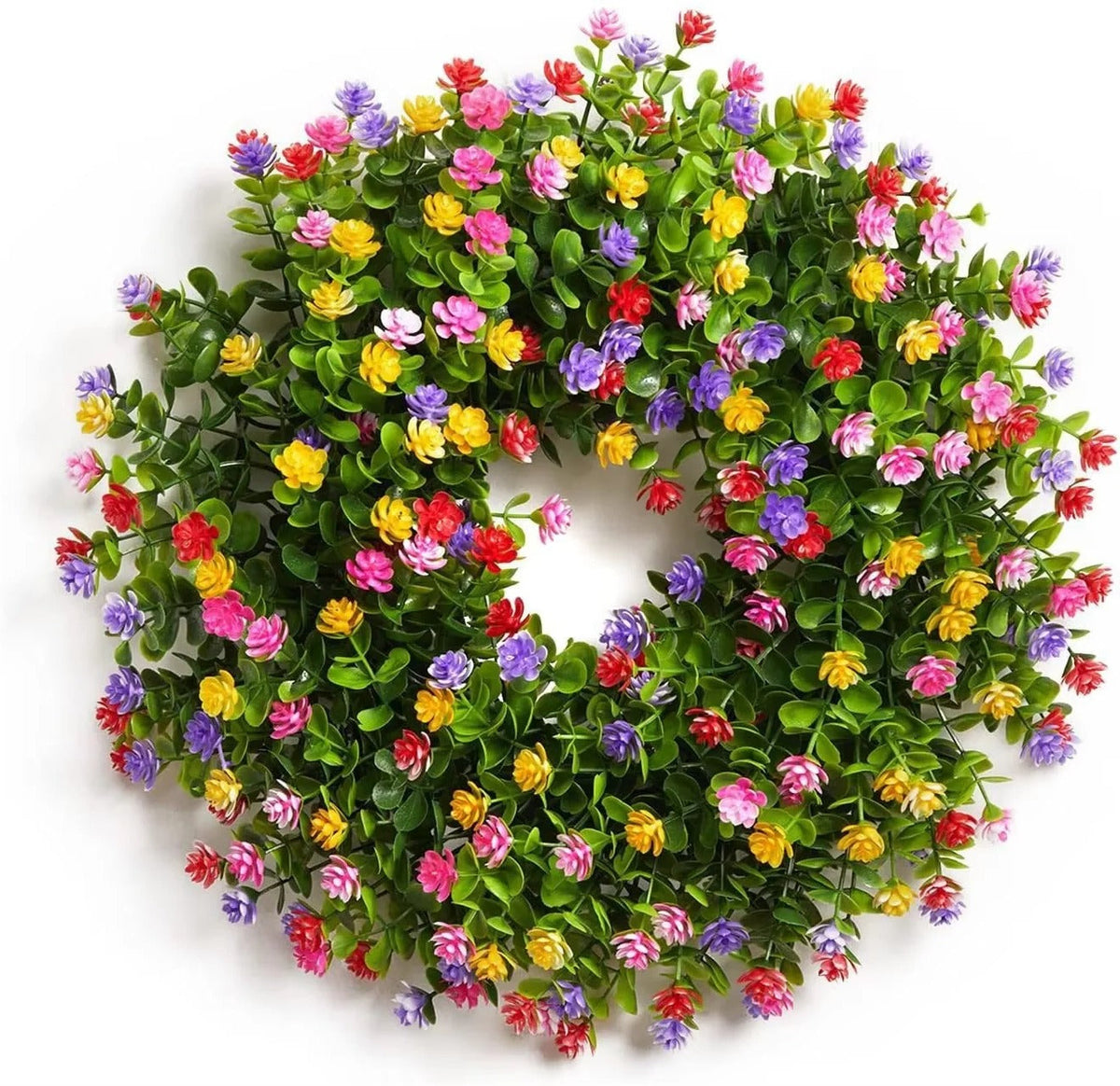 Seasonal Home Decoration Faux Floral Wreath for Doors and Windows