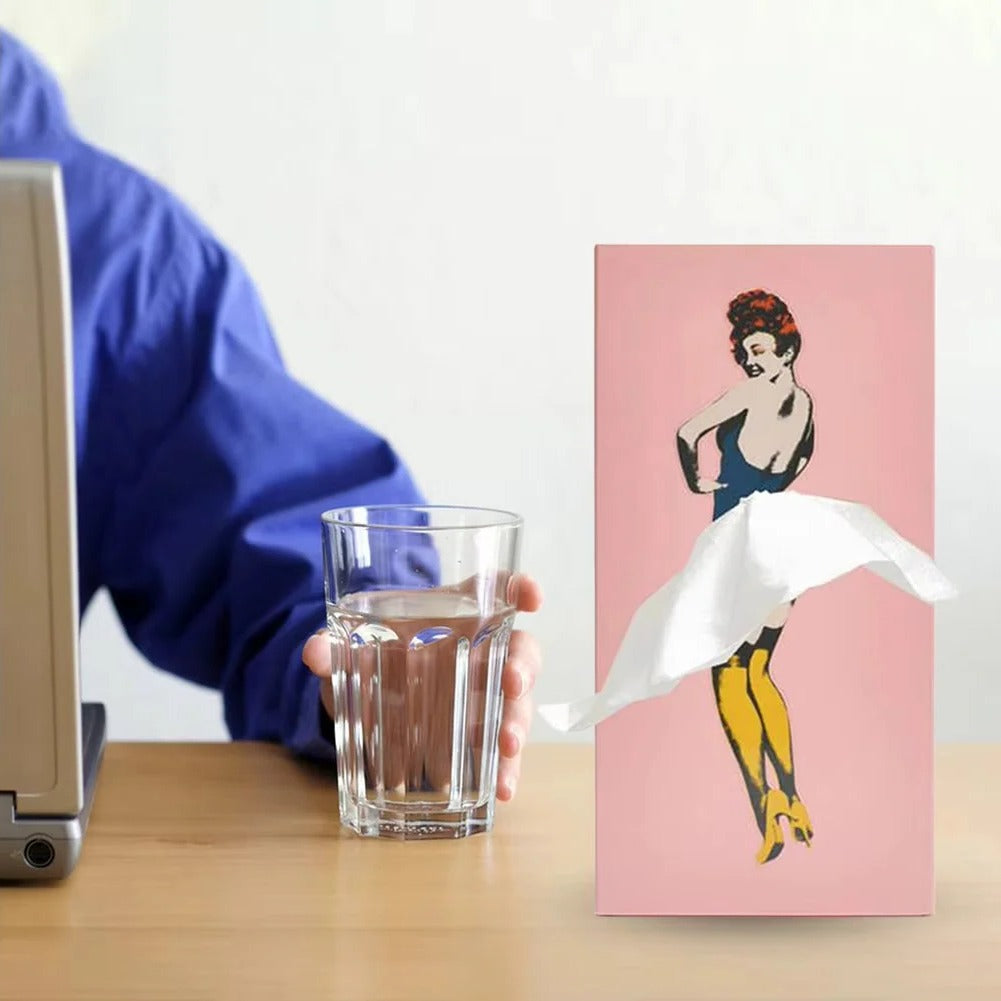 Tissue Holder in Vintage Design for Dresser, Bathroom, and Nightstand