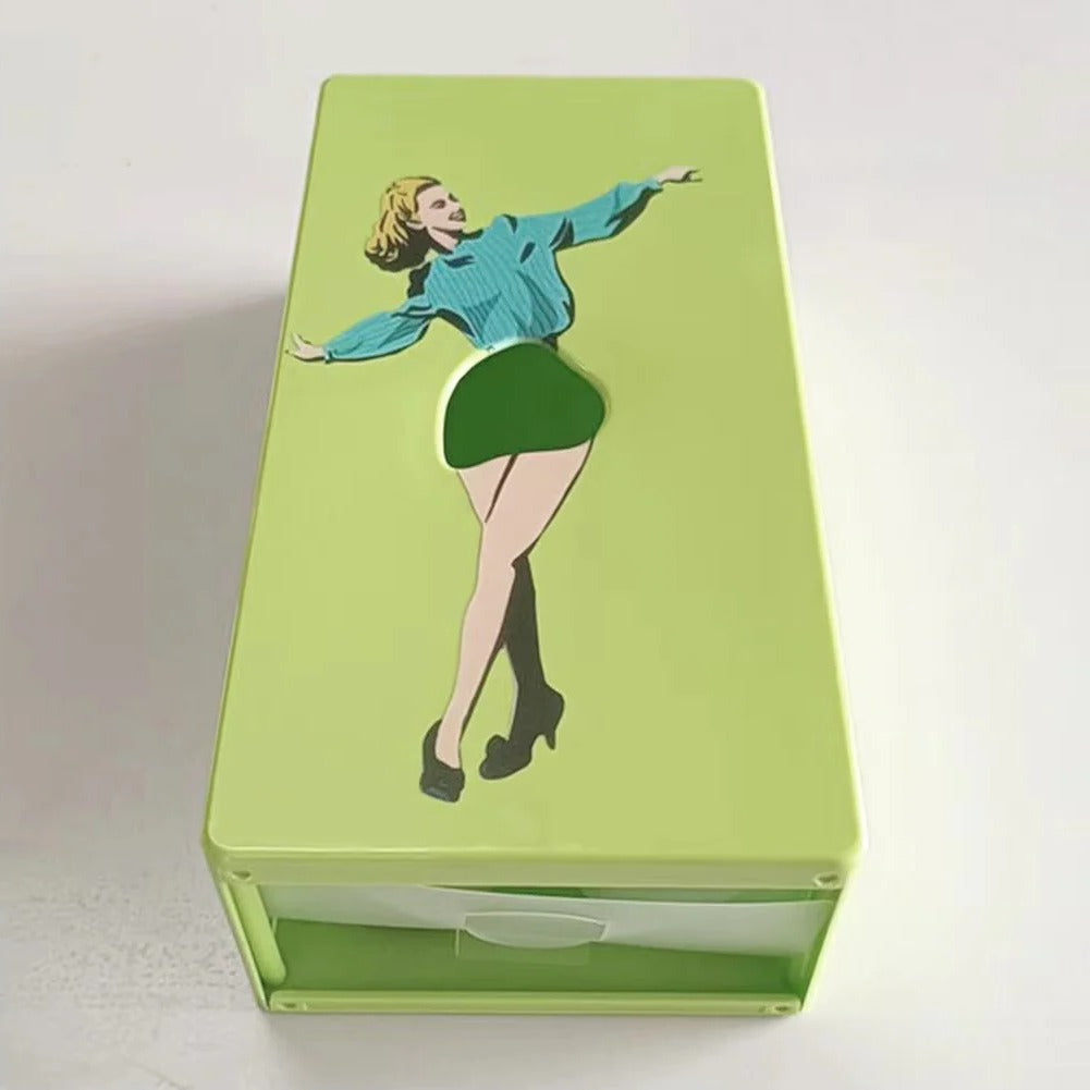 Tissue Holder in Vintage Design for Dresser, Bathroom, and Nightstand